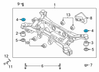 OEM 2020 Hyundai Santa Fe STOPPER-UPR Diagram - 55477-C5000