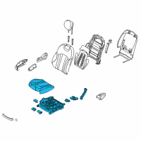 OEM 2015 Hyundai Genesis Cushion Assembly-Front Seat, Passenger Diagram - 88200-B1200-PPR