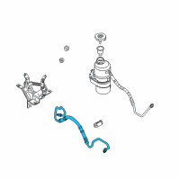 OEM Saturn Astra Hose, P/S Gear Inlet Diagram - 24402917