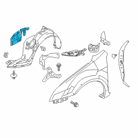 OEM 2010 Mercury Milan Splash Shield Diagram - 9E5Z-16103-A