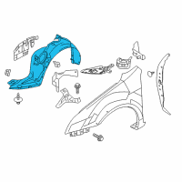 OEM 2011 Lincoln MKZ Fender Liner Diagram - 6E5Z-16102-A