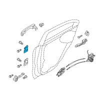 OEM 2019 Hyundai Veloster Hinge Assembly-Rear Door Upper, RH Diagram - 79340-2V000