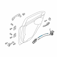 OEM Kia Cable Assembly-Rear Door S/L Diagram - 814911W000