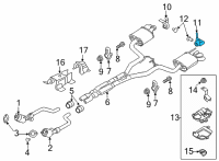 OEM 2017 Ford Mustang Rear Bracket Diagram - JR3Z-5277-B