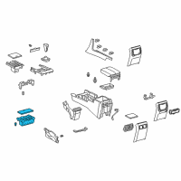 OEM 2013 Lexus GX460 Rear Console Box Cup Holder Assembly Diagram - 55630-60051-E0