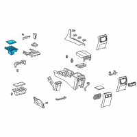 OEM 2015 Lexus GX460 Instrument Panel Cup Holder Assembly Diagram - 55620-60040