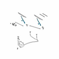 OEM 2002 Nissan Frontier Windshield Wiper Arm Assembly Diagram - 28880-8Z300