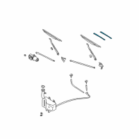 OEM 1998 Nissan Frontier Wiper Blade Refill Assist Diagram - 28895-34E00