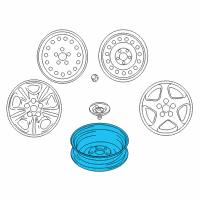 OEM 1999 Dodge Avenger Spare Wheel Diagram - MB949943