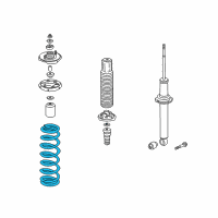 OEM 2001 Acura TL Spring, Rear (Showa) Diagram - 52441-S0K-A01