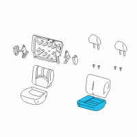 OEM Mercury Seat Cushion Pad Diagram - BL8Z-7863840-A