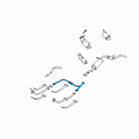 OEM Nissan Frontier Exhaust Tube Assembly, Center Diagram - 20030-8Z910