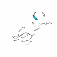 OEM 2001 Nissan Xterra Three Way Catalyst Diagram - 208A0-4S500