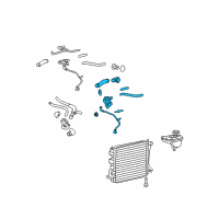 OEM 2007 Ford Mustang Thermostat and Housing Assembly Diagram - 7R3Z8A586B