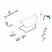 OEM 2005 Hyundai Elantra Trunk Lid Lock Assembly Diagram - 81251-2DF00