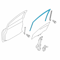 OEM 2021 Nissan Leaf Glass Run Rubber-Front Door, RH Diagram - 80330-5SF0A