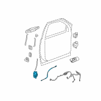 OEM 2010 GMC Sierra 1500 Lock Assembly Diagram - 25876384