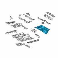 OEM 2007 Scion tC Center Floor Pan Diagram - 58211-20520