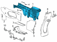 OEM 2022 Chevrolet Bolt EUV Console Assembly Diagram - 42708009