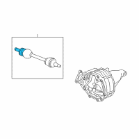 OEM 2009 Cadillac SRX Joint Kit, Rear Wheel Drive Shaft Outer Diagram - 88957237