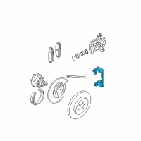 OEM 2006 Buick LaCrosse Bracket, Rear Brake Caliper Diagram - 25990075