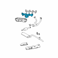 OEM 2003 Jeep Grand Cherokee Exhaust Manifold Diagram - 53030934AB