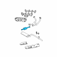 OEM 2002 Jeep Grand Cherokee Catalytic Converter Diagram - 52080276AA