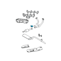 OEM 1999 Jeep Grand Cherokee Hanger-Exhaust Diagram - 52101018AC