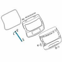 OEM 2018 Nissan Murano Stay Assy-Back Door, LH Diagram - 90451-5AA1A