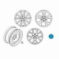 OEM 2016 Hyundai Tucson Wheel Hub Cap Assembly Diagram - 52960-3S120