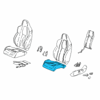 OEM 2019 Honda Civic Pad, Left Front Seat Cushion Diagram - 81537-TBF-A01