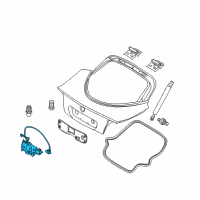 OEM Dodge Liftgate Latch Diagram - 5030356AB