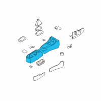 OEM Hyundai Accent Console-Front Diagram - 84611-1E200-QS