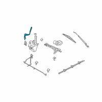 OEM Mercury Washer Hose Diagram - 8L8Z-17A605-B