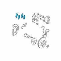 OEM Toyota Matrix Front Pads Diagram - 04465-02240