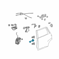 OEM Honda Fit Checker, Right Rear Door Diagram - 72840-TF0-013