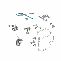 OEM 2013 Honda Fit Cable, Rear Door Lock Diagram - 72633-TF0-000