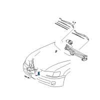OEM 2004 Toyota Corolla Front Washer Pump Diagram - 85330-12340