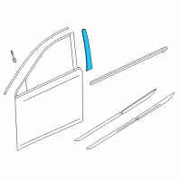 OEM Acura RLX Garnish, Right Front Door Center Pillar Diagram - 72430-TY2-A02