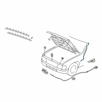 OEM Infiniti QX4 Rod-Hood Support Diagram - 65771-0W003