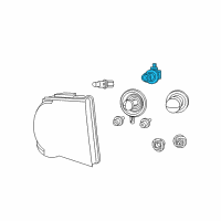 OEM Chrysler Aspen Socket-Side Marker Diagram - 68003492AA