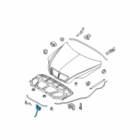 OEM Kia Hood Latch Assembly Diagram - 811303E000