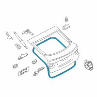 OEM BMW X6 Trunk Lid Gasket Diagram - 51-76-7-454-915