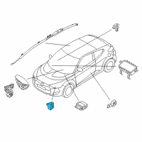 OEM 2012 Hyundai Veloster Sensor Assembly-Front Impact Diagram - 95930-1R000