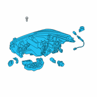 OEM Nissan Murano Driver Side Headlight Assembly Diagram - 26060-9UE5C