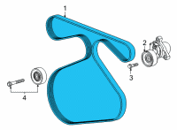 OEM 2021 Chevrolet Silverado 1500 Serpentine Belt Diagram - 55490583