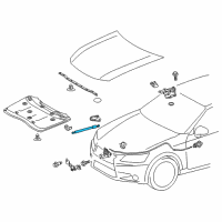 OEM Lexus GS300 Hood Support Assembly, Right Diagram - 53440-0W251