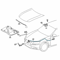 OEM 2019 Lexus GS300 Cable Assembly, Hood Lock Diagram - 53630-30350