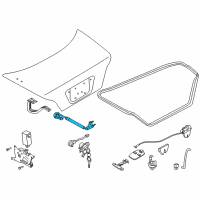 OEM 2004 Infiniti M45 Stay Assembly-Trunk Lid A, L Diagram - 84431-CR000