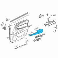 OEM 2019 Honda Odyssey Armrest Assembly, Right Front Door Lining (Shadow Beige) Diagram - 83502-THR-A01ZA